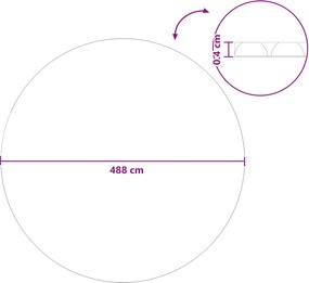 vidaXL Ηλιοθερμική Κάλυψη Πισίνας Εξαιρετικά Βαριά Ø 488 εκ 400 μμ