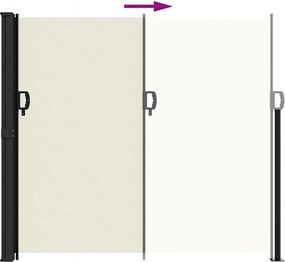 vidaXL Σκίαστρο Πλαϊνό Συρόμενο Κρεμ 180 x 300 εκ.