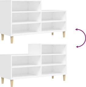 vidaXL Παπουτσοθήκη Λευκή 102x36x60 εκ. από Επεξεργασμένο Ξύλο