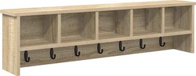 vidaXL Τοίχου Κρεμάστρα Δρύς Sonoma 100 x 16 x 26 εκ