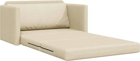 vidaXL Κρεβάτι καναπές 110cm Κρεμ ύφασμα