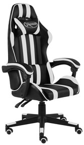 Καρέκλα Racing Μαύρο / Λευκό από Συνθετικό Δέρμα