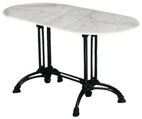 EKO Τραπέζι Αίθριο Oval Μαντέμι, Μάρμαρο  70x110x74cm Oval Ε894,1
