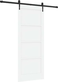 vidaXL Συρόμενη Πόρτα ORKDAL Λευκό και Μαύρο 83 x 202 εκ.
