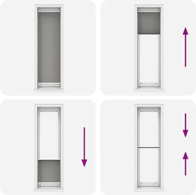 vidaXL Πλισέ περσίδα Ανθρακί 65x200 cm Πλάτος υφάσματος 64,4 cm