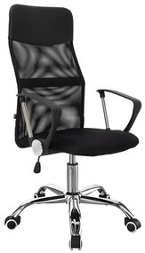 Καρέκλα γραφείου Joel II με ύφασμα mesh σε μαύρη απόχρωση 75x53x115-125εκ 61x59x123 εκ.