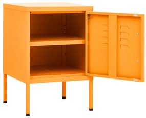 vidaXL Κομοδίνα 2 τεμ. Μουσταρδί 35 x 35 x 51 εκ. Ατσάλινα