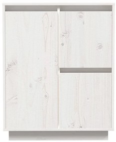 Ντουλάπι Λευκό 60 x 34 x 75 εκ. από Μασίφ Ξύλο Πεύκου - Λευκό