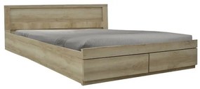 Κρεβάτι Olympus pakoworld με συρτάρι castillo-oak 140x200εκ