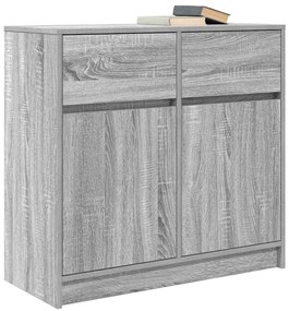 Συρταριέρα με Συρτάρια Γκρι Sonoma 80x34x76 εκ. από Επεξ. Ξύλο - Γκρι