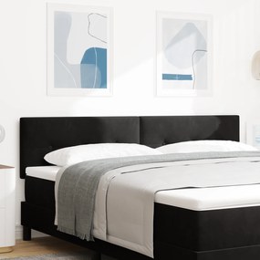 vidaXL LED Κεφαλάρι με Κουμπιά Μαύρο 90 εκ Βελούδο