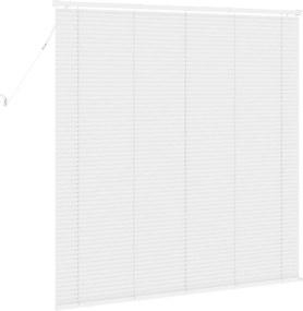 vidaXL Βενετσιάνικη Σκίαση Λευκός 150 x 140 εκ. 25 mm PVC