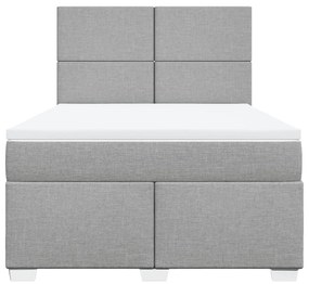 vidaXL Κρεβάτι Boxspring με Στρώμα Αν. Πράσινο 160x200εκ Υφασμάτινο