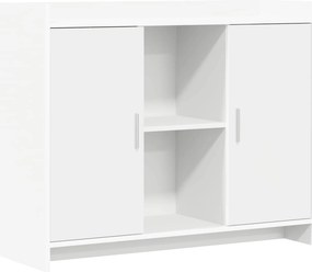 vidaXL Πλαϊνό γραφείο Λευκό 98,5 x 33 x 80 εκ Επεξεργασμένο Ξύλο