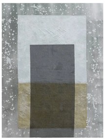 Πίνακας Σε Καμβά Abstract 015114 76x100xH3,5cm Grey-Silver-Gold Κάθετοι Ξύλο,Καμβάς