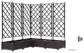 vidaXL Ζαρντινιέρες κήπου Καφέ 120 x 120 x 126 cm Ατσάλι