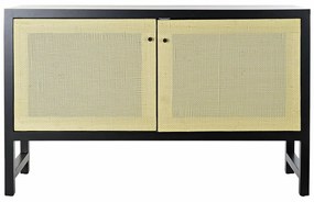Σκευοθήκη DKD Home Decor   Μαύρο Φυσικό ρατάν Έλατο 120 x 38 x 76 cm