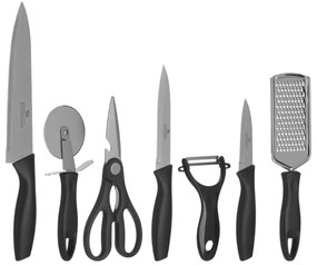 Εργαλεία Κουζίνας Σετ 7τμχ Ανοξείδωτα Μαύρα-Ασημί CLICK 30x3x44εκ. 6-60-560-0190