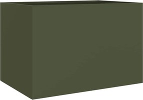 vidaXL Ζαρντινιέρα Λαδί 62x47x46 εκ. από Χάλυβα