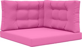 vidaXL Μαξιλάρι Καναπέ Εξωτερικού Χώρου 3 pcs Ροζ Πολυεστέρας