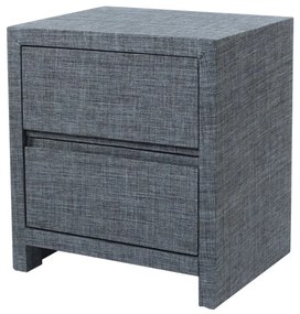 Artekko Qaekas Ξύλινο Μασίφ Γκρι Κομοδίνο (50x40x55)cm Artekko 784-0029