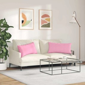 vidaXL Μαξιλάρι Καναπέ 2 pcs Ροζ 80 x 40 cm ύφασμα