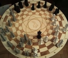 Σετ των 2 Intra απο ξύλο plywood 3mm-4mm πάχος – Σύνολο ξύλου σκακιέρας τριών ατόμων 25x30 cm INTRAVECTRY-MY555812