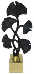 Βάση Ρεσώ Zajed 022723 16,5x9,5xH37cm Gold-Black Polyresin