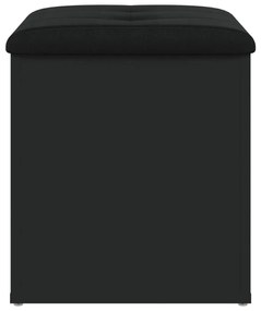 Παγκάκι Αποθήκευσης Μαύρο 42x42x45 εκ. από Επεξεργασμένο Ξύλο - Μαύρο