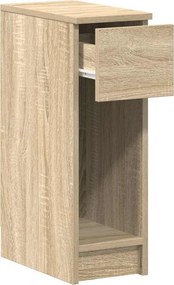 vidaXL Κομοδίνα με συρτάρι 2 τεμ. Sonoma Δρυς 20x36x60 εκ.