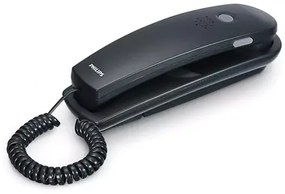 PHILIPS ενσύρματο τηλέφωνο TD2801B/00, επιτραπέζιο ή επιτοίχιο, μαύρο
