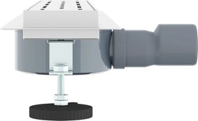 vidaXL Αποχέτευση Ντους με Γυάλινη Κάλυψη και 360° Σιφώνι Ασημί 50 cm