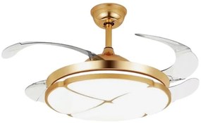 Ανεμιστήρας οροφής &amp; φωτιστικό - DS-6604 - 2*48W Χρυσό