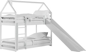 Κουκέτα Montessori με Τσουλήθρα - PLAY 90x190 white