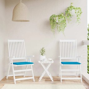 vidaXL Μαξιλάρια Καρέκλας Κήπου 2 τεμ. Μπλε 40x40x3 εκ. Υφασμάτινα
