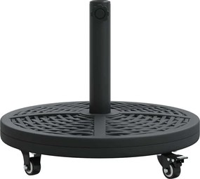 vidaXL Βάση ομπρέλας Art Deco Μαύρο Ø 45 x 39,5 εκ Σίδερο