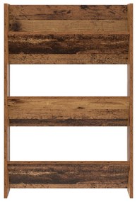 vidaXL Ντουλάπες παπουτσιών τοίχου 2 pcs Παλιό ξύλο 60 x 18 x 60 εκ
