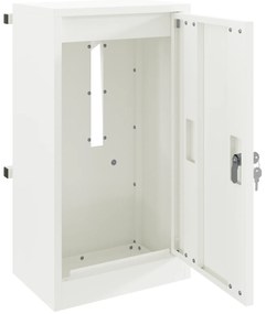 vidaXL γραμματοκιβώτιο Λευκό 30 x 23 x 55 εκ. Ατσάλι