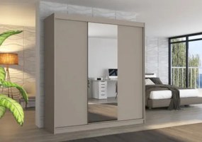 Ντουλάπα Vithente 200 συρόμενη-Γκρεζ