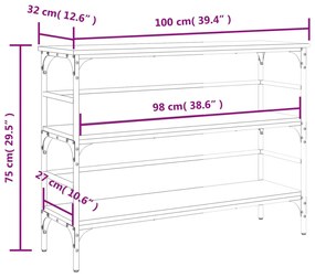 ΤΡΑΠΕΖΙ ΚΟΝΣΟΛΑ SONOMA ΔΡΥΣ 100X32X75 ΕΚ. ΕΠΕΞΕΡΓΑΣΜΕΝΟ ΞΥΛΟ 839049