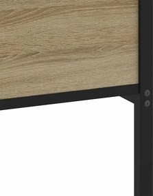 vidaXL Σκελετός Κρεβ. Χωρίς Στρώμα Sonoma Δρυς 193x203 εκ. Μεταλλικό
