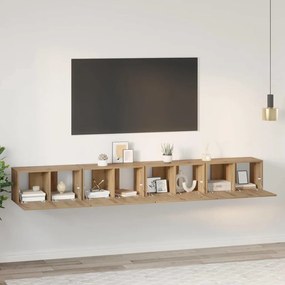 vidaXL Σετ επίπλου τηλεόρασης 4 pcs Artisan Oak Επεξεργασμένο ξύλο
