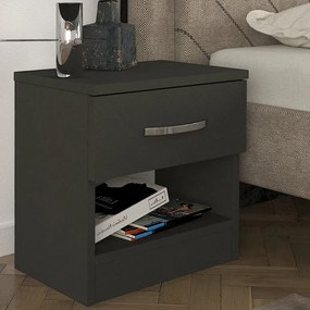 Κομοδίνο μελαμίνης Lube Megapap χρώμα ανθρακί 40x28,2x40εκ.-GP042-0226,3