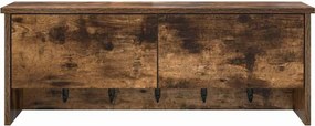 vidaXL Τοίχου Κρεμάστρα Καπνιστό Δρύς 80 x 20 x 30 cm