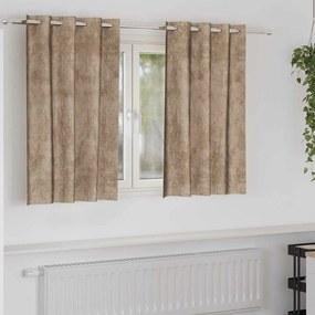 vidaXL Βελούδινες Κουρτίνες 2 pcs Μπρονζέ 140 x 140 cm Βελούδο