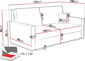 Καναπές - κρεβάτι Viva Sonic IV-Anthraki
