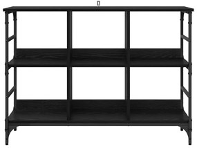 vidaXL Πλαϊνό γραφείο Μαύρο 102 x 32 x 73.5 εκ. Επεξεργασμένο ξύλο