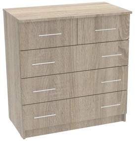 Chest of drawers Kumode melamine in sonoma color 80x45x85cm 80x45x85 εκ.