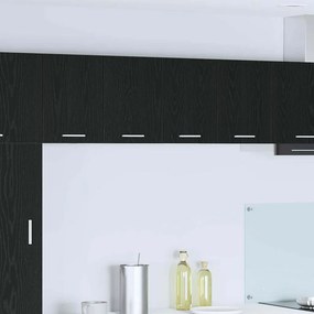 vidaXL Κρεμαστό ντουλάπι 2 pcs Μαύρος Δρυς και Λευκό 60 x 31 x 40 εκ