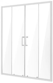 VEVOR Semi-frameless Double Sliding Shower Door SGCC Tempered Glass 1/4&quot; Chrome